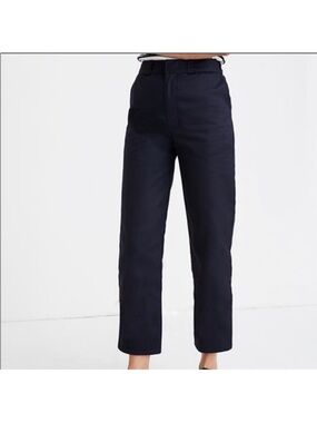 Madewell x Dickies navy twill cropped pants, 8